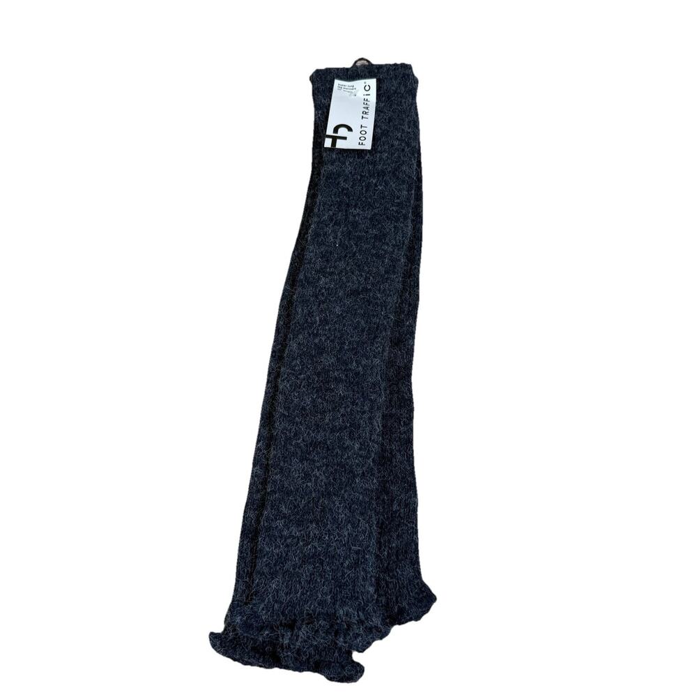 NWT Foot Traffic Super Long Leg Warmers 39" Length Blue Gray Ribbed